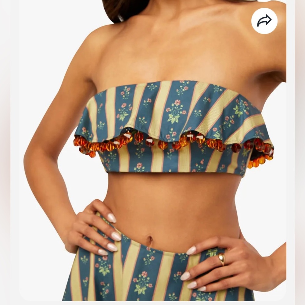 WeWoreWhat Ruffle Bandeau Top